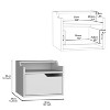 Sapphtopaz Modern Floating Nightstand with Drawer and Open Shelf Night Stand with Wall-Mounted Design Bedside Table for Bedroom, Living Room - 3 of 4