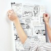 Disney Pixar Cars Schematic Peel and Stick Kids' Wallpaper - RoomMates: Vinyl Self-Adhesive, Black, 28 Sq Ft Coverage - 3 of 4