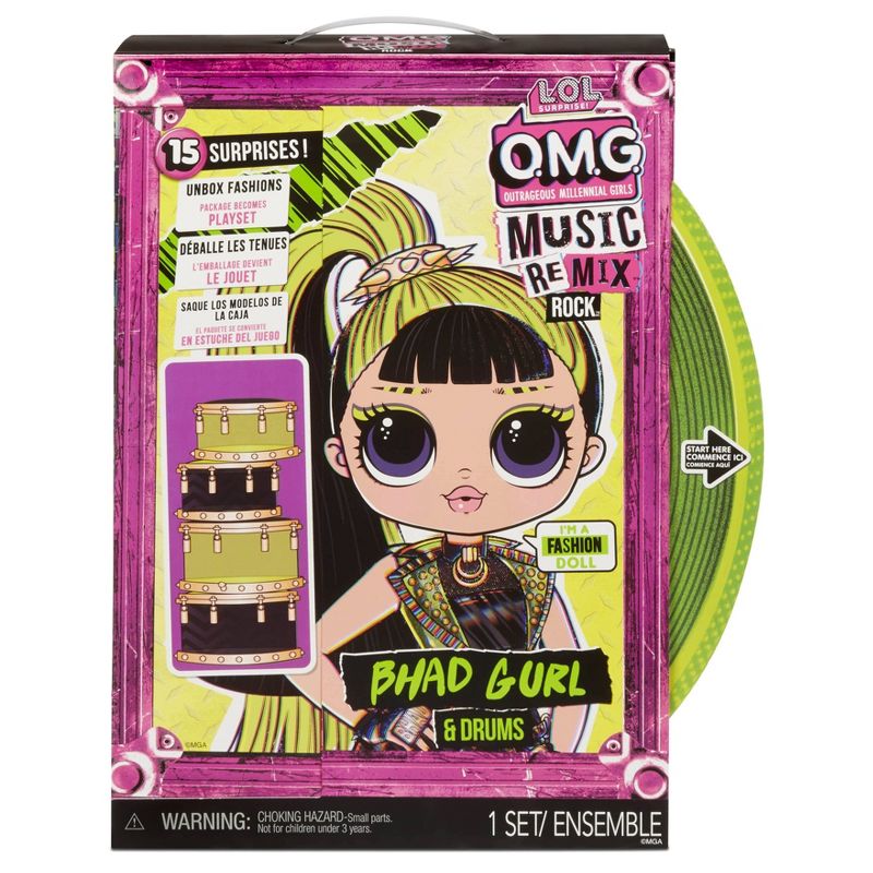 LOL Surprise OMG Remix Rock Bhad Gurl and Drums Fashion Doll, 3 of 5