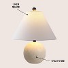 JONATHAN Y Liza Modern Minimalist Travertine Globe LED Table Lamp - 3 of 4