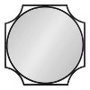 Kate and Laurel Rateau Scalloped Wall Mirror, 28x28, Black - 2 of 4