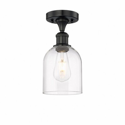Bella - 1 Light Semi-Flush Mount In Industrial Style-9.63 Inches Tall and 5.5 Inches Wide