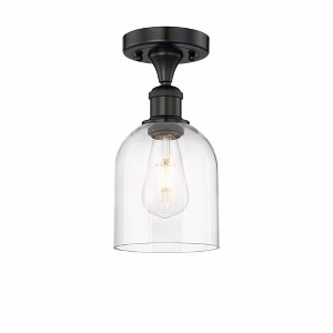 Bella - 1 Light Semi-Flush Mount In Industrial Style-9.63 Inches Tall and 5.5 Inches Wide - 1 of 1