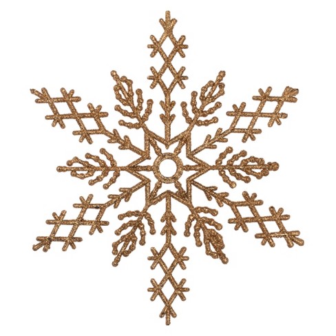 Vickerman 8 Rose Gold Glitter Snowflake Christmas Ornament, 12 Per Box :  Target