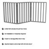 Indoor Pet Gate - 3-Panel Folding Dog Gate for Stairs or Doorways - 54x24-Inch Freestanding Pet Fence for Cats and Dogs by PETMAKER (Gray) - 3 of 4