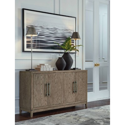 Chrestner Gray 64" Contemporary 4-Door Dining Server