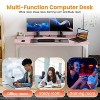 FDW Computer Desk 32/39/47/55 inch Length Study Writing Table Adjustable feet for Home Office - 4 of 4