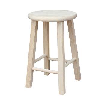 Round Top Barstool Unfinished - International Concepts