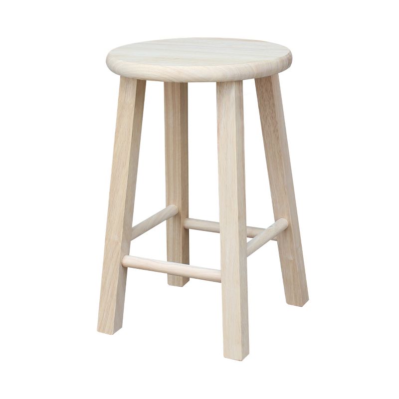 Round Top Barstool Unfinished - International Concepts, 1 of 9