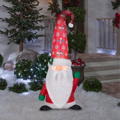 Festive 5-Foot Inflatable Christmas Gnome with LED Lights