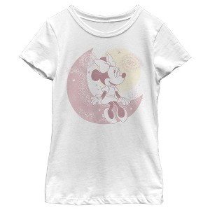 Girl's Disney Minnie on the Moon T-Shirt - 1 of 4