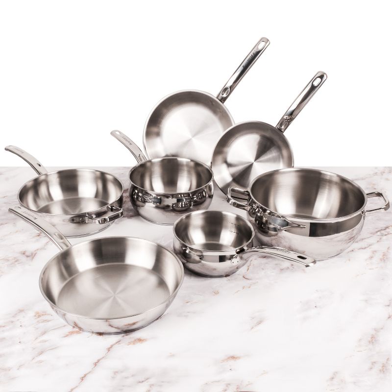 BergHOFF 12Pc 18/10 Stainless Steel Cookware Set with Stainless Steel Lid, Belly Shape, 2 of 13
