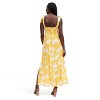 Women's Smocked Tie Strap Ginkgo Yellow Midi Dress - DVF for Target - 2 of 4