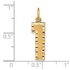 Black Bow Jewelry 14k Yellow Gold, Varsity Collection, Large D/C Pendant Number 1 - 4 of 4