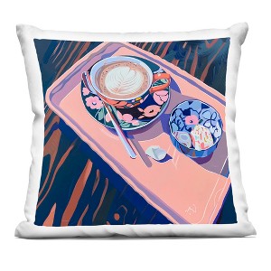 Stupell Industries Vibrant Modern Latte Tray Indoor Decorative Throw Pillow, 18 x 18 - 1 of 3