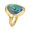 Ross-Simons Abalone Shell Triangular Ring in 18kt Gold Over Sterling Size 5 - 3 of 4