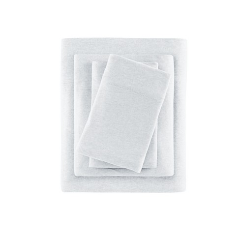 heathered knit jersey cotton gray sheet light target