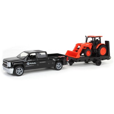 New Ray 1/43 Chevy Pickup, Trailer & Kubota M5-111 Tractor with Loader SS-34213
