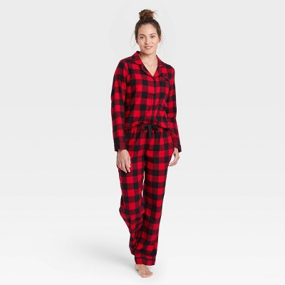 Women's Perfectly Cozy Plaid Flannel Pajama Set - Stars Above™ Red