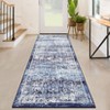 Washable Vintage Printed Rug Non Slip Low Pile Rug Retro Throw Floor Cover Foldable Indoor Carpet for Living Room Bedroom - 3 of 4