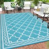 Outdoor Modern Erasable Carpet for Garden Backyard Portable Lightweight Plastic Straw Rug for Camping Stripe Plaid Picnic Mat - 2 of 4