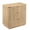 Homy Casa 3-Drawer Storage Cabinet with Textured Fronts for Bedroom, Living Room, or Entryway, Natural - 2 of 4