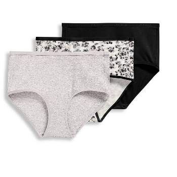 Women's 3-Pack Jockey 100% Cotton Classic Fit Brief Panty Grey Heather  Assorted
