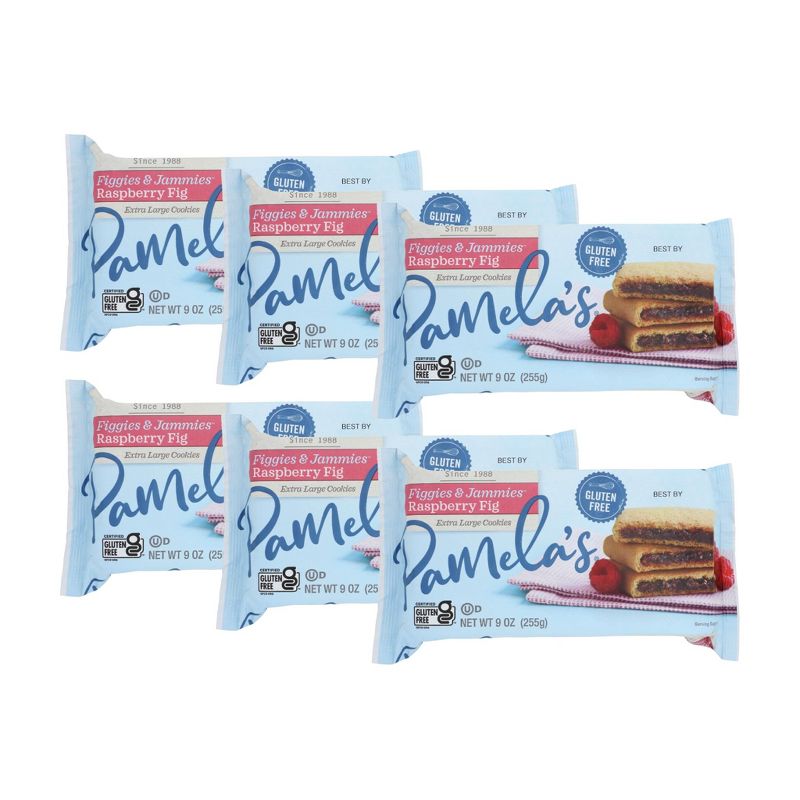 Pamela's Products Figgies and Jammies Raspberry Fig Extra Large Cookies- Case of 6/9 oz, 1 of 6