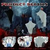 8-Piece Halloween Decoration Set with Swinging Ghosts, Crawling Skeleton, Gravestones, Giant Spider Web & LED Eyes ¨C Indoor/Outdoor Spooky Yard - 2 of 4