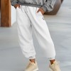 Dalix Heartly Ghost Embroidery Heavy Weight Fleece Sweatpants Soft Lounge Pant Drawstring Waistband Pockets Womens - 3 of 4