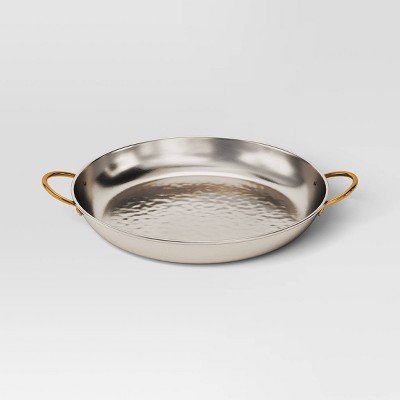 14" Stainless Steel Round Serving Tray with Handle - Threshold™