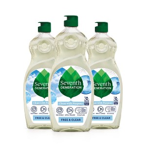 ２１，5ｇ　THE MIRACLE GENERATION 7　TARGET Seventh Generation 3 Pack/19 fl oz Each Free & Clear Liquid Dish