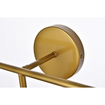 Hanson 3-Light Brass and Clear Glass Wall Sconce