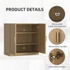 SpassWay 31"H Modern Wooden Decorative Combination Storage Cabinet With Four Doors Versatile for Entryway Living Room Hallway Black/Natural Wood - 4 of 4