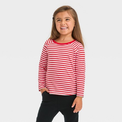 Toddler Long Sleeve T-shirt - Crew Neck - 100% Polyester