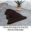 Home Mart Goods Chocolate Brown Faux Rabbit Fur Fuzzy Soft Fluffy Plush Cozy Shaggy Area Rug - 3 of 4