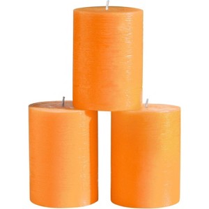 3x4 inch Pillar Candles Set of 3 ¨C Unscented Dripless Rustic Candles for Decor, Centerpieces, Weddings - 1 of 4