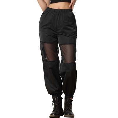 CELINE Sheer High Waisted Rayon Mesh Pants - Black - Size 6 US / 42 IT