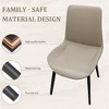 SKRAN Dining Chairs Set of 4, PU Leather Upholstered Seat with Sturdy Metal Legs and Comfort Backrest for Kitchen, Restaurant and Living Room - 3 of 4