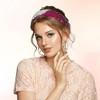 Unique Bargains Women's Sparkle Sequins Headbands Rose Red Silver Tone 1 Pc - 2 of 4