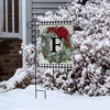 Briarwood Lane Winter Garden Flag 12x18 For Outdoor Winter Wreath Monogram Letter F For Winter Garden Flag Flags For Outside - 4 of 4