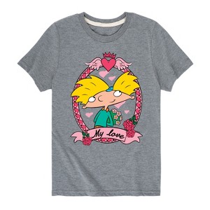 Boys' - Hey Arnold! - Valentine's My Love Short Sleeve Graphic T-Shirt - 1 of 4