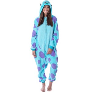 Disney Monsters Inc Adult Sulley Kigurumi Costume Union Suit Pajama Multi - 1 of 4