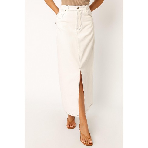 Petal and Pup Rana Denim Midi Skirt - White 2