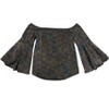 bar III Womens Foil Shimmer Off the Shoulder Blouse - 2 of 2