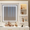 TIRAMISUBEST Large Vanity Table with LED Lighted Mirror, Dressing Table with 6 Drawers and Storage Shelves, Makeup Vanity Desk with Storage - 3 of 4