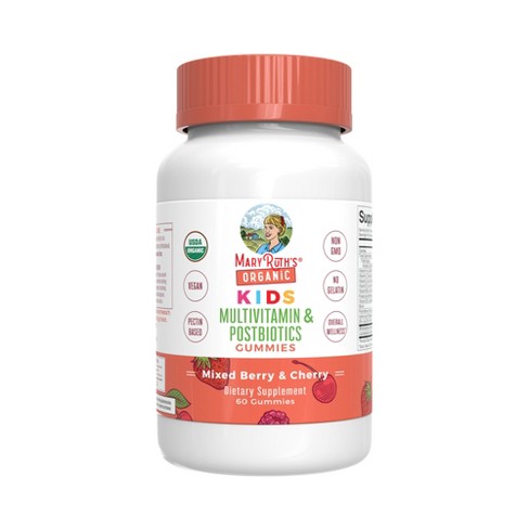 Maryruth's Kids Multivitamin & Postbiotics Gummies, Mixed Berry 