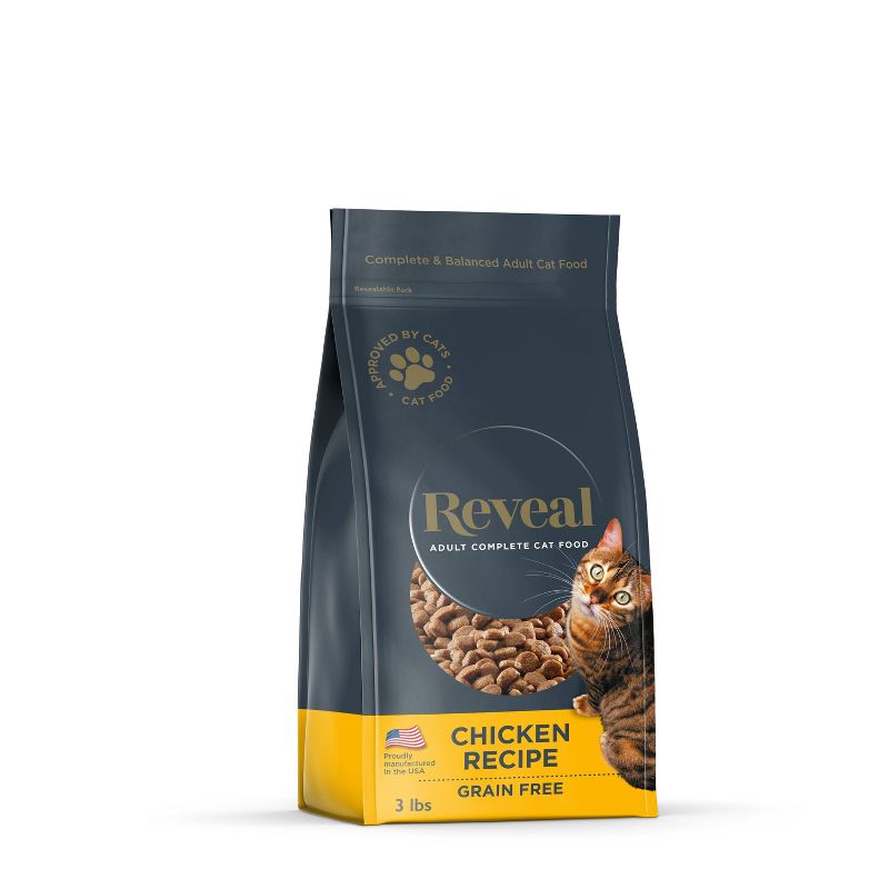 Reveal Pet Food Natural Complete and Balanced Grain Free Dry Cat Food Chicken Recipe Bag - 3lbs, 1 of 5