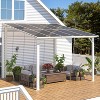 CLIHOME 10 ft. x 10 ft. Aluminum Sloped Patio Cover Outdoor Pergola with Polycarbonate Roof Panels - 3 of 4