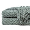 Chanasya Textured Knit Throw Blanket with Tassels - 4 of 4